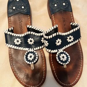 Navy blue jack Rogers